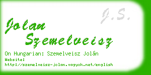 jolan szemelveisz business card